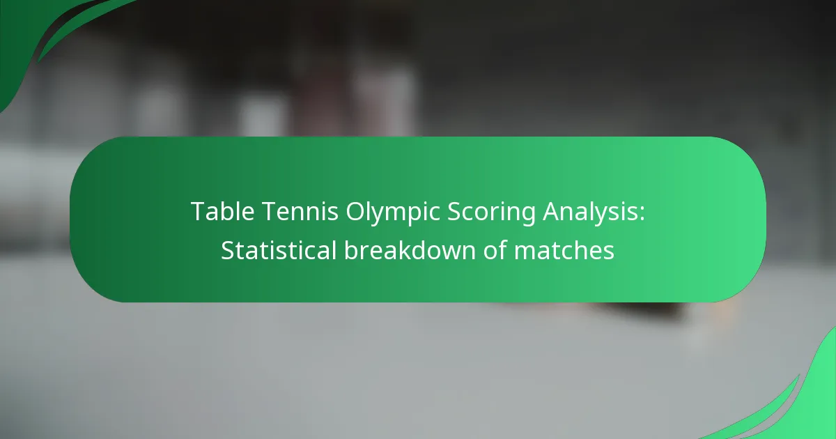 Table Tennis Olympic Scoring Analysis: Statistical breakdown of matches