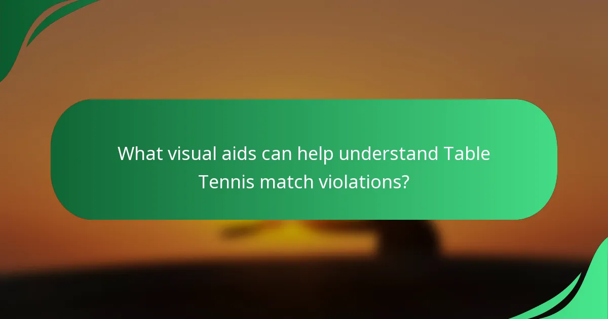 What visual aids can help understand Table Tennis match violations?